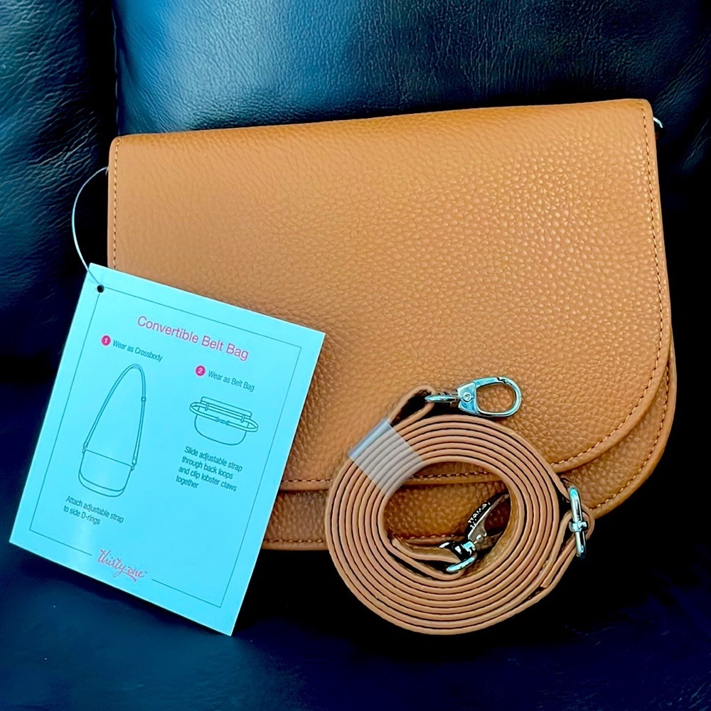 NWT Thirty-One Convertible Belt Bag, caramel color